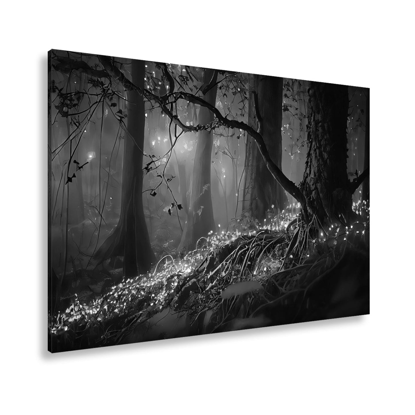 Leinwandbild Biolumineszenter Wald – Leuchtende Magie XXL - deyoli