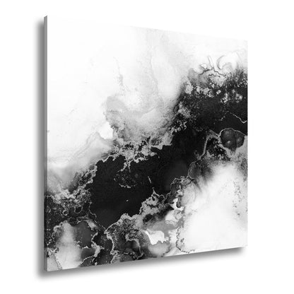 Leinwandbild Blauer Strom und Gold in fließender Harmonie. - deyoli