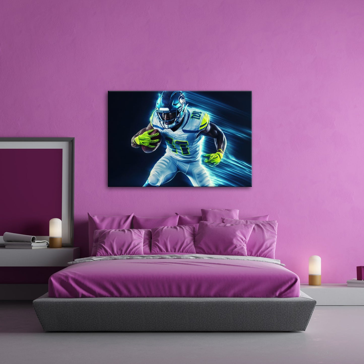 Leinwandbild Blitzschnell und entschlossen – Football - Energie pur. - deyoli