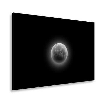 Leinwandbild Blutmond schwebt geheimnisvoll – Dunkler Nachthimmel XXL - deyoli