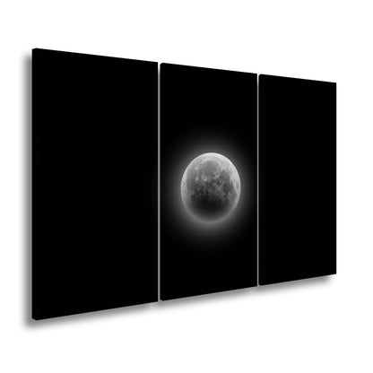 Leinwandbild Blutmond schwebt geheimnisvoll – Dunkler Nachthimmel XXL - deyoli