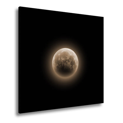 Leinwandbild Blutmond schwebt geheimnisvoll – Dunkler Nachthimmel XXL - deyoli