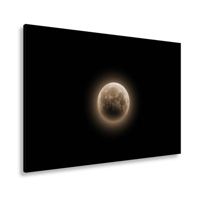 Leinwandbild Blutmond schwebt geheimnisvoll – Dunkler Nachthimmel XXL - deyoli