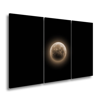 Leinwandbild Blutmond schwebt geheimnisvoll – Dunkler Nachthimmel XXL - deyoli