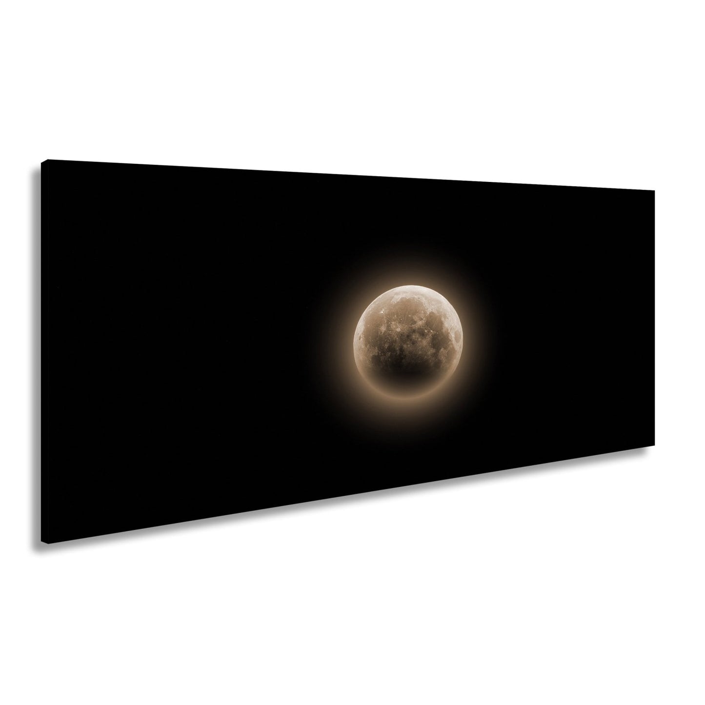 Leinwandbild Blutmond schwebt geheimnisvoll – Dunkler Nachthimmel XXL - deyoli