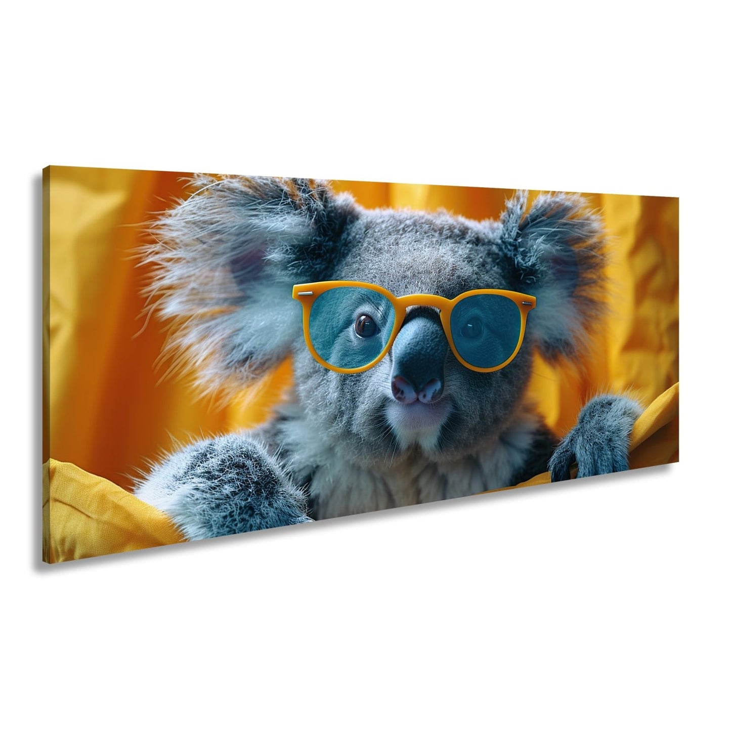 Leinwandbild Brillenstar im Beutelreich – Koala mit Sonnenbrille im Rampenlicht. - deyoli