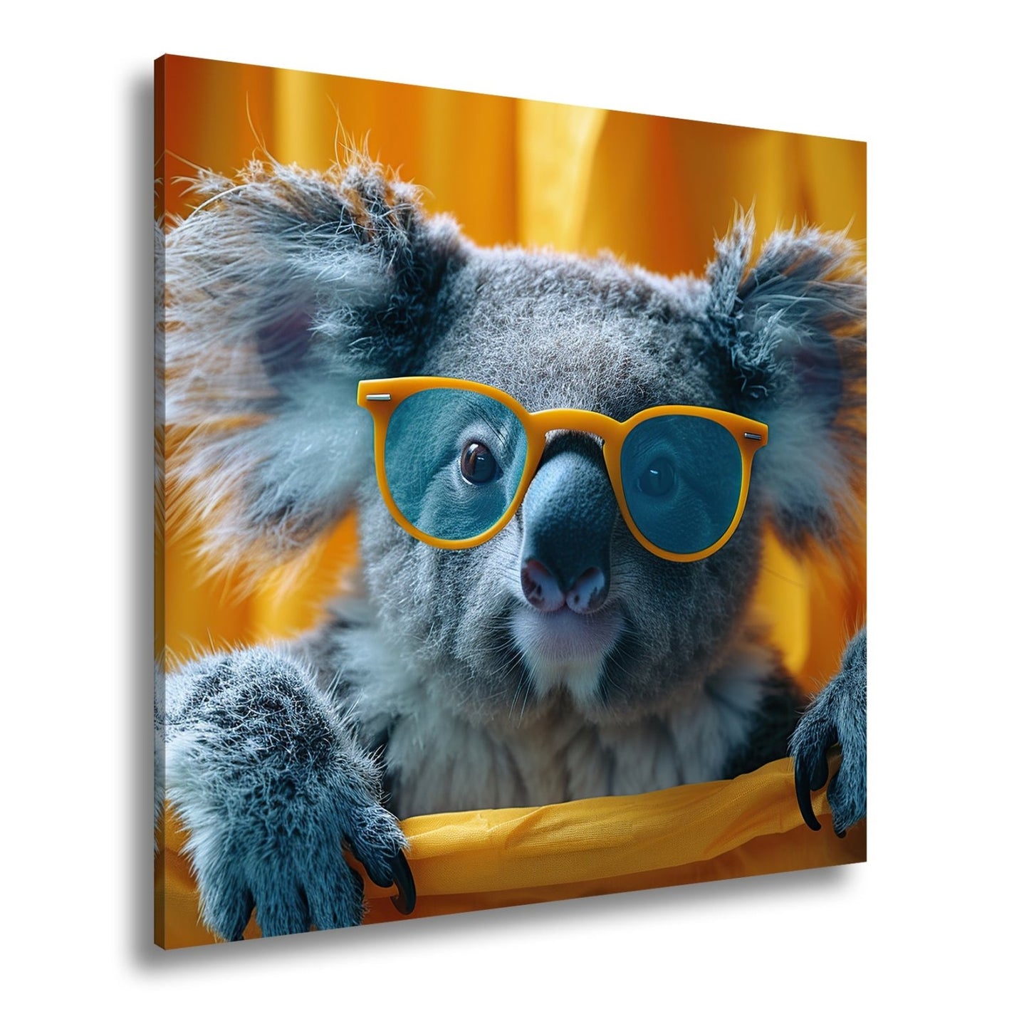 Leinwandbild Brillenstar im Beutelreich – Koala mit Sonnenbrille im Rampenlicht. - deyoli
