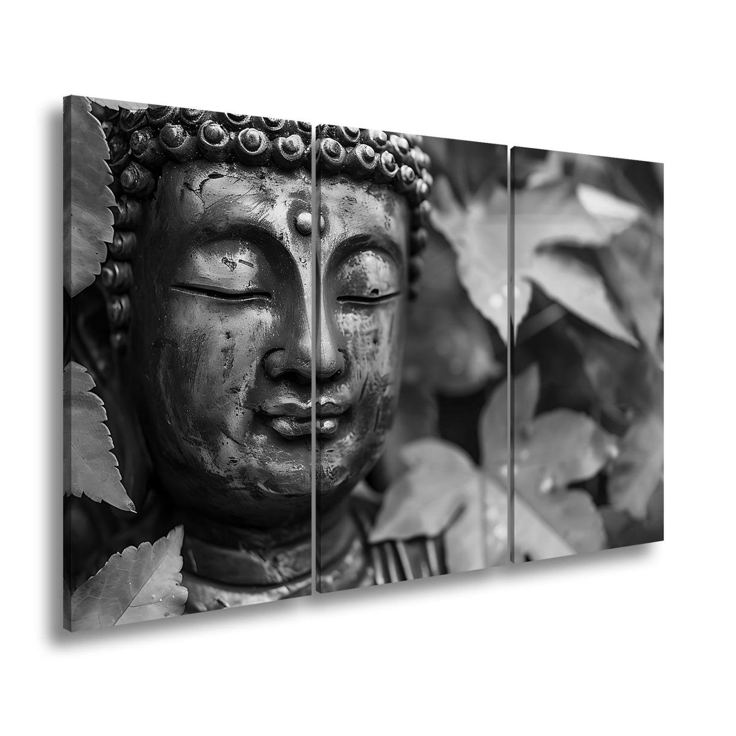 Leinwandbild Buddhas Ruhe, umhüllt von feurigem Herbstlaub. - deyoli
