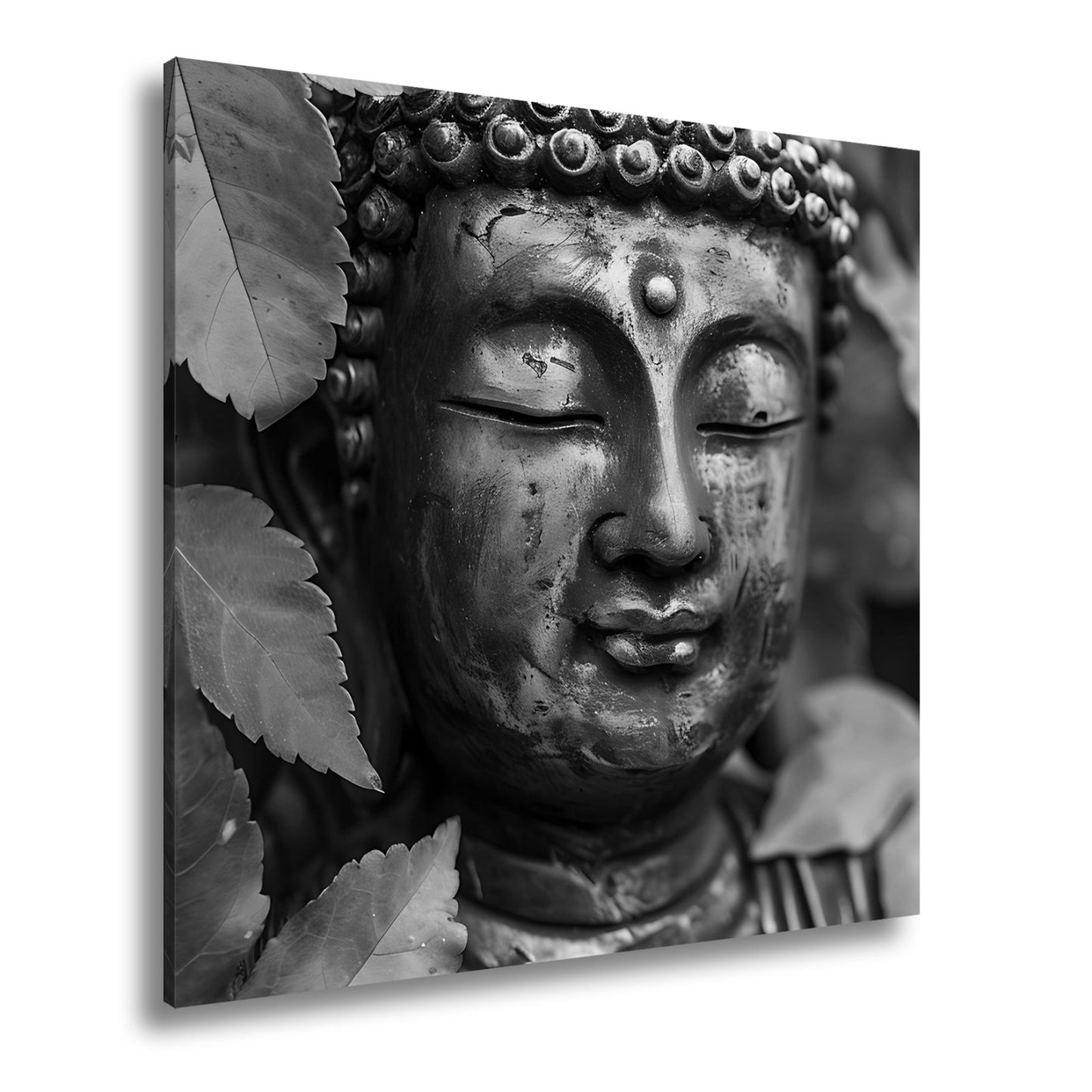 Leinwandbild Buddhas Ruhe, umhüllt von feurigem Herbstlaub. - deyoli