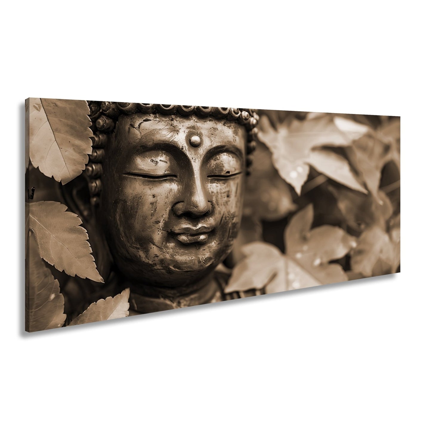 Leinwandbild Buddhas Ruhe, umhüllt von feurigem Herbstlaub. - deyoli