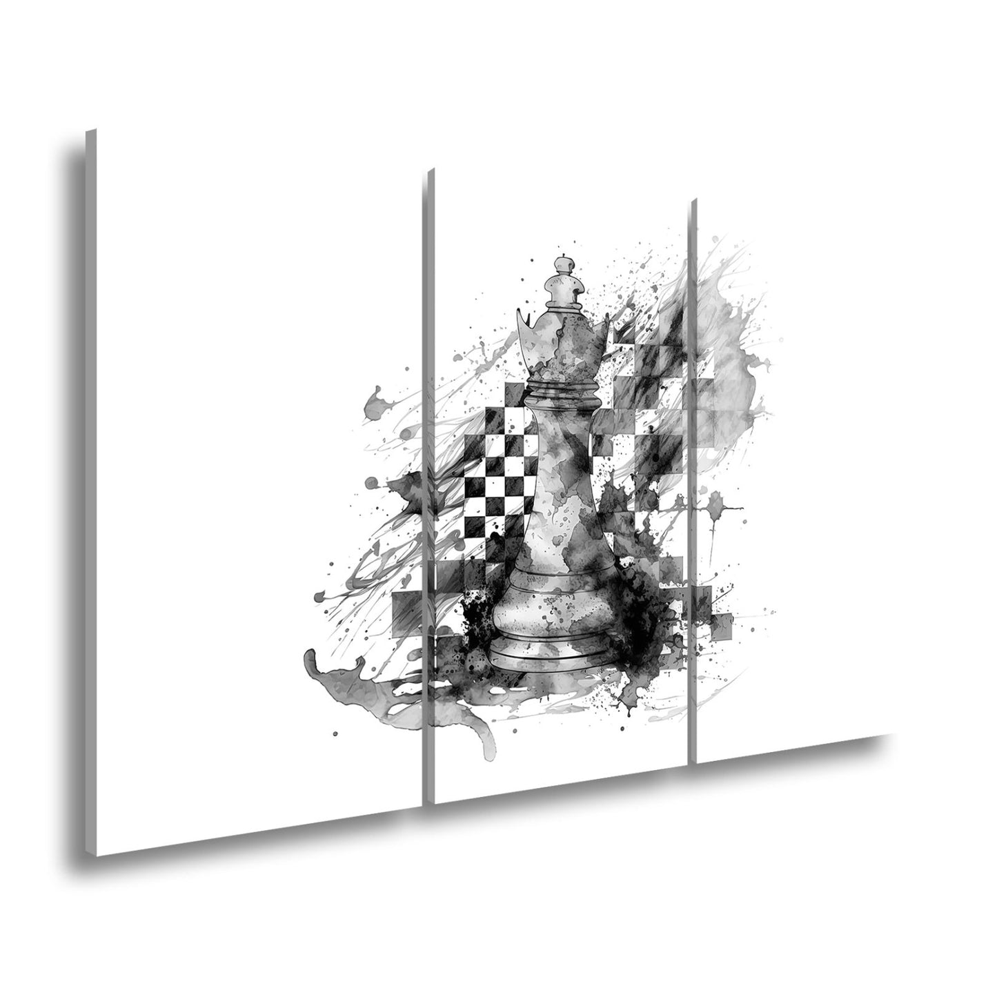 Leinwandbild Bunte Schachkunst – Kreative Farbexplosion XXL - deyoli