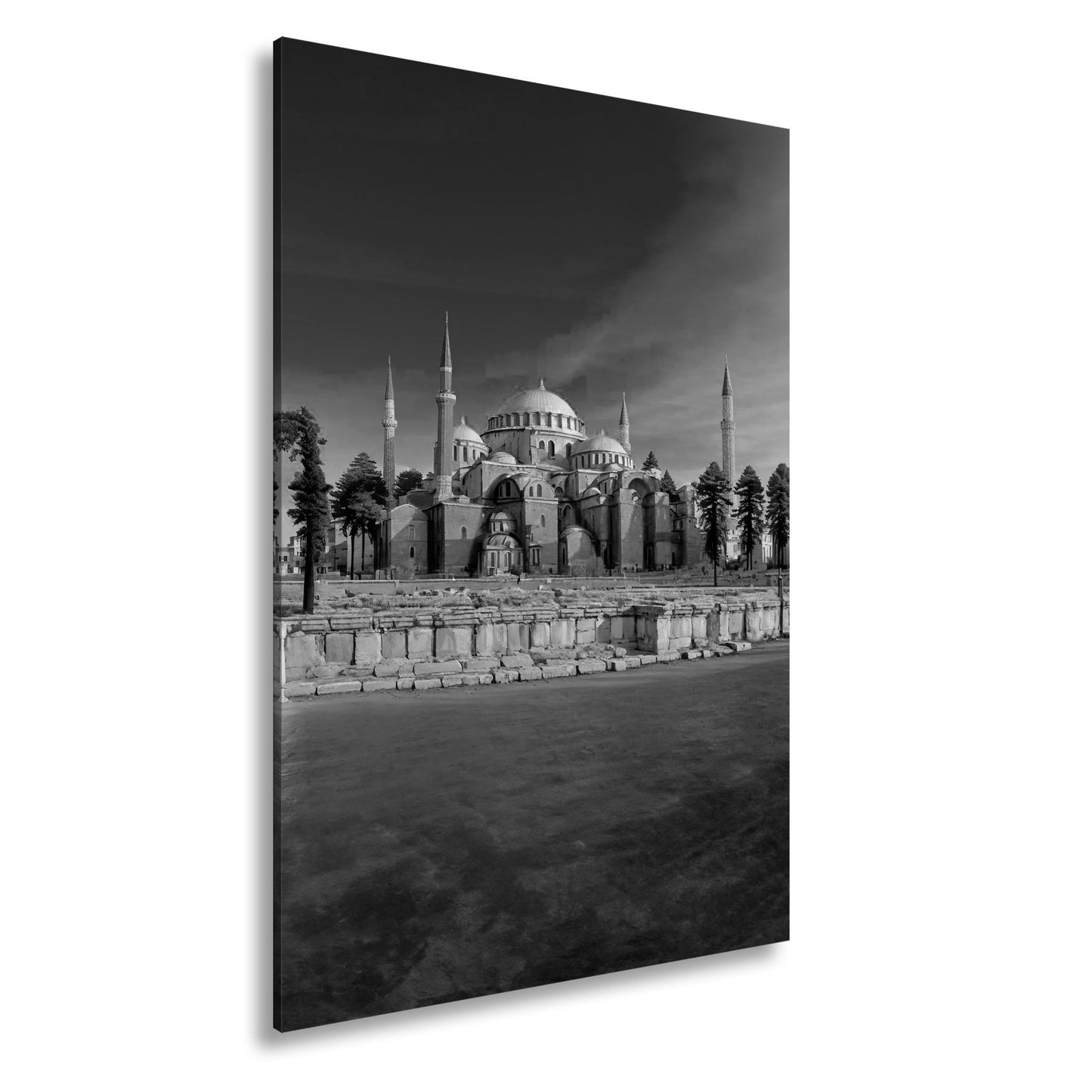 Leinwandbild Byzantinische Pracht – die Hagia Sophia im Abendlicht. - deyoli