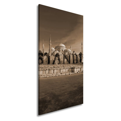Leinwandbild Byzantinische Pracht – die Hagia Sophia im Abendlicht. - deyoli