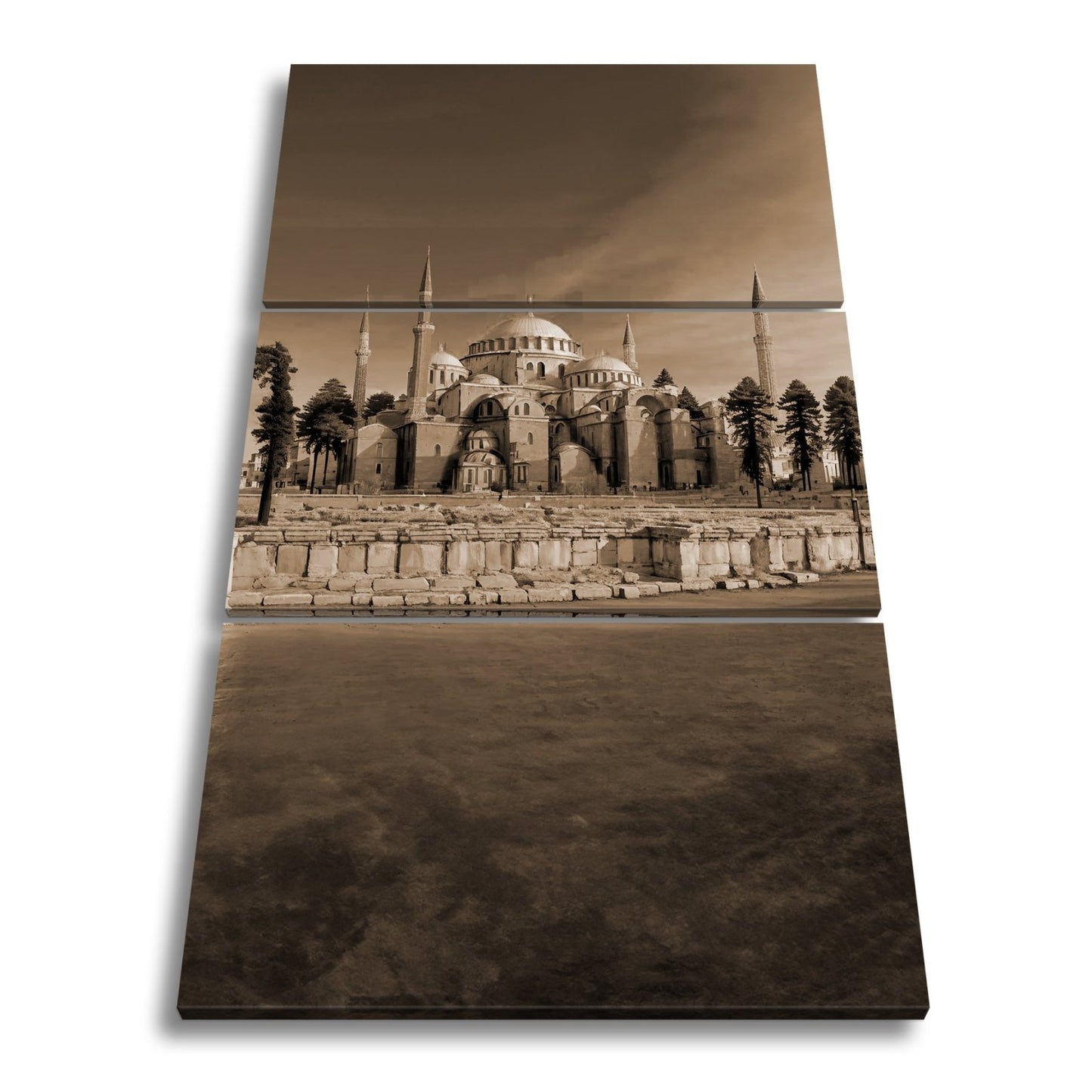 Leinwandbild Byzantinische Pracht – die Hagia Sophia im Abendlicht. - deyoli