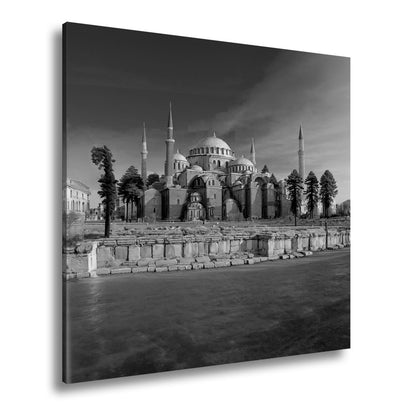 Leinwandbild Byzantinische Pracht – die Hagia Sophia im Abendlicht. - deyoli