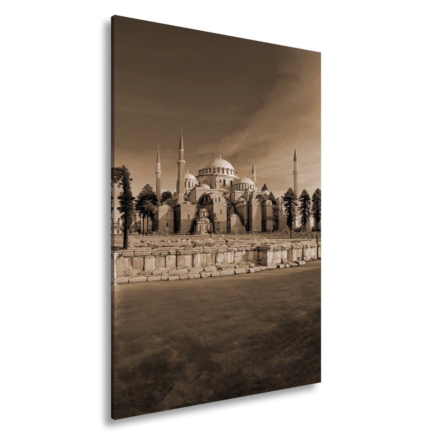 Leinwandbild Byzantinische Pracht – die Hagia Sophia im Abendlicht. - deyoli