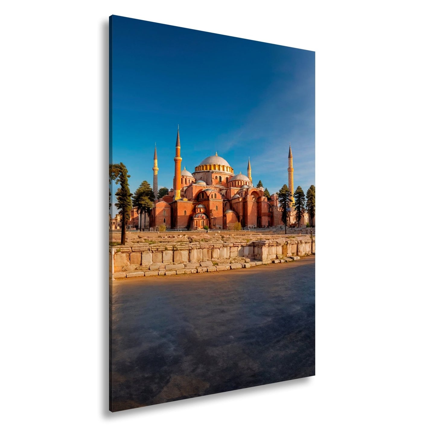 Leinwandbild Byzantinische Pracht – die Hagia Sophia im Abendlicht. - deyoli