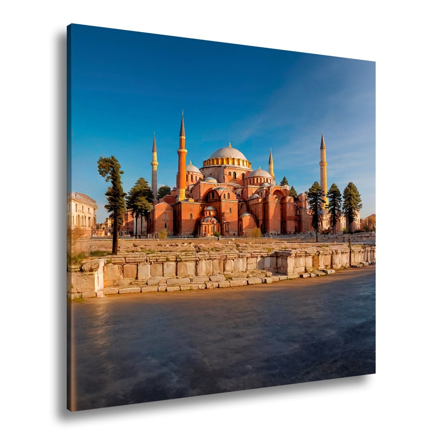 Leinwandbild Byzantinische Pracht – die Hagia Sophia im Abendlicht. - deyoli