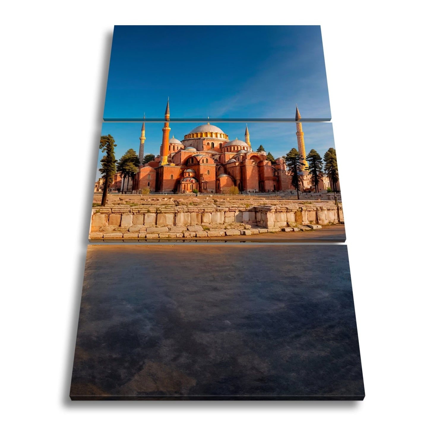 Leinwandbild Byzantinische Pracht – die Hagia Sophia im Abendlicht. - deyoli