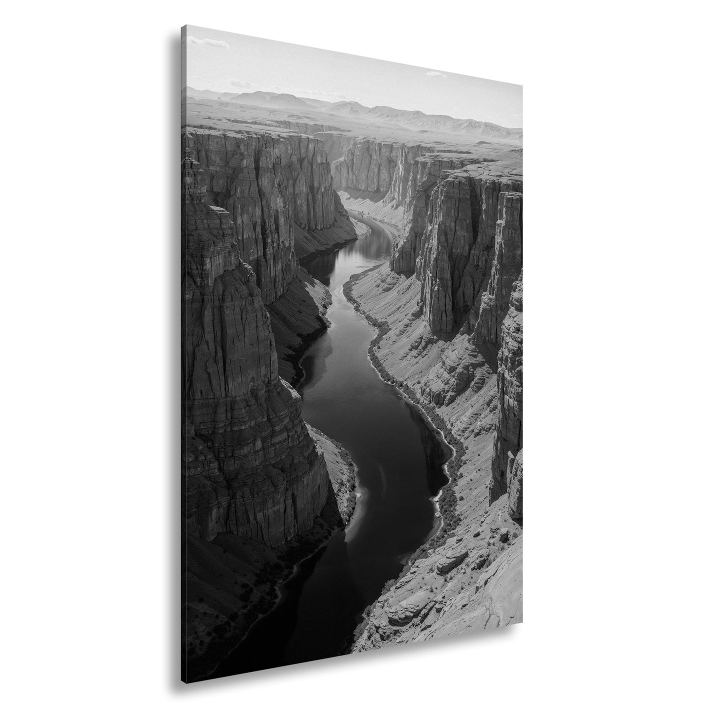 Leinwandbild Canyon XXL – Leuchtend blauer Fluss spaltet rotgoldene Welt - deyoli