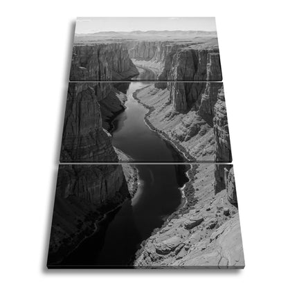 Leinwandbild Canyon XXL – Leuchtend blauer Fluss spaltet rotgoldene Welt - deyoli