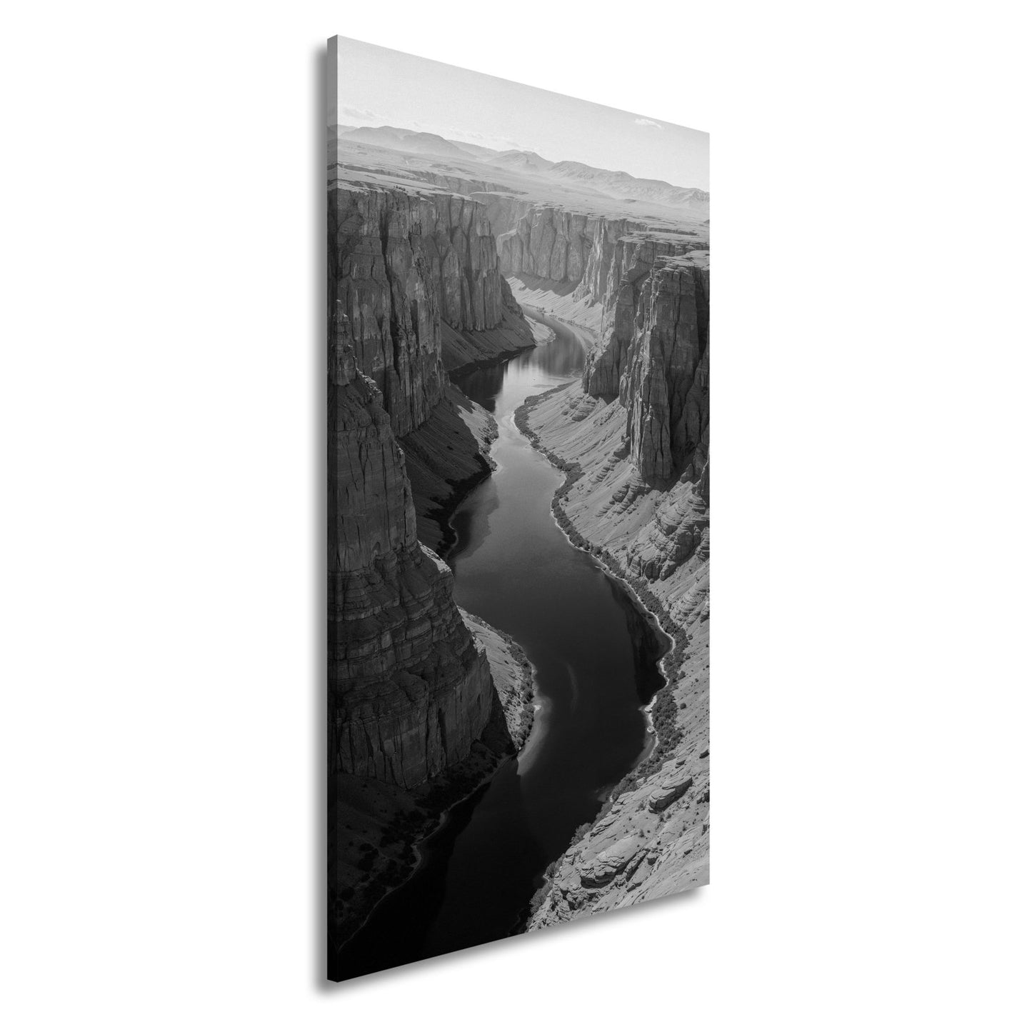 Leinwandbild Canyon XXL – Leuchtend blauer Fluss spaltet rotgoldene Welt - deyoli