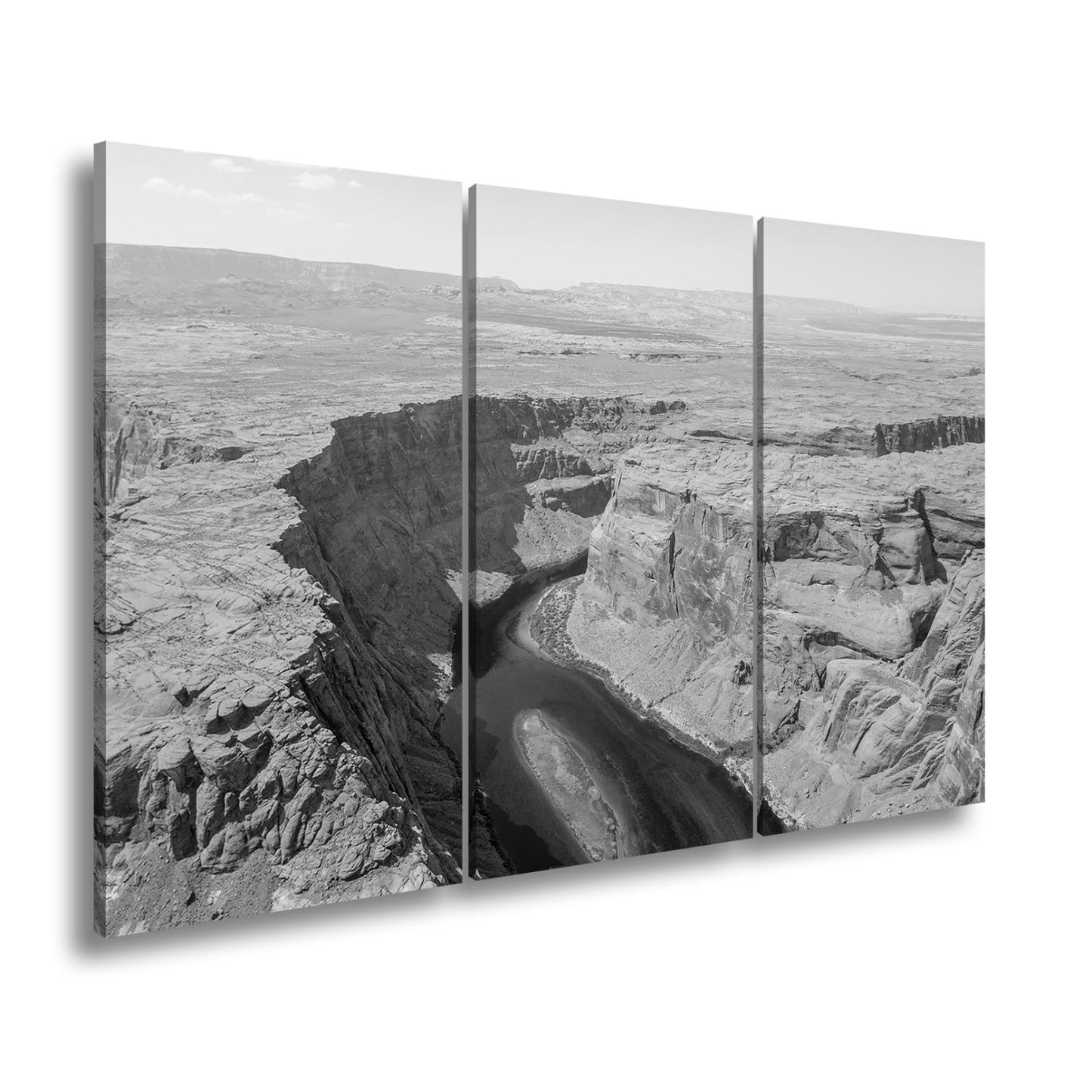 Leinwandbild Canyon XXL – Tiefe Schlucht mit grünem Fluss & Naturgewalt - deyoli