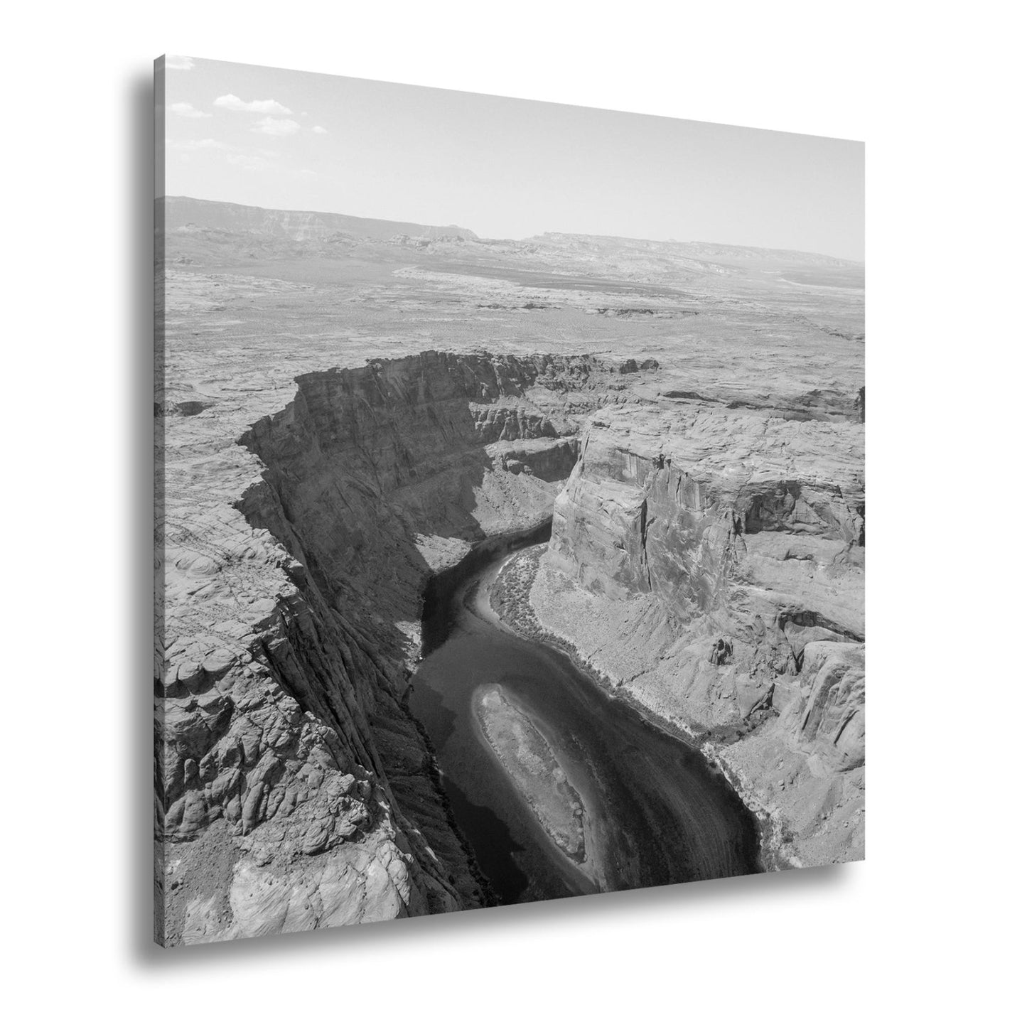 Leinwandbild Canyon XXL – Tiefe Schlucht mit grünem Fluss & Naturgewalt - deyoli