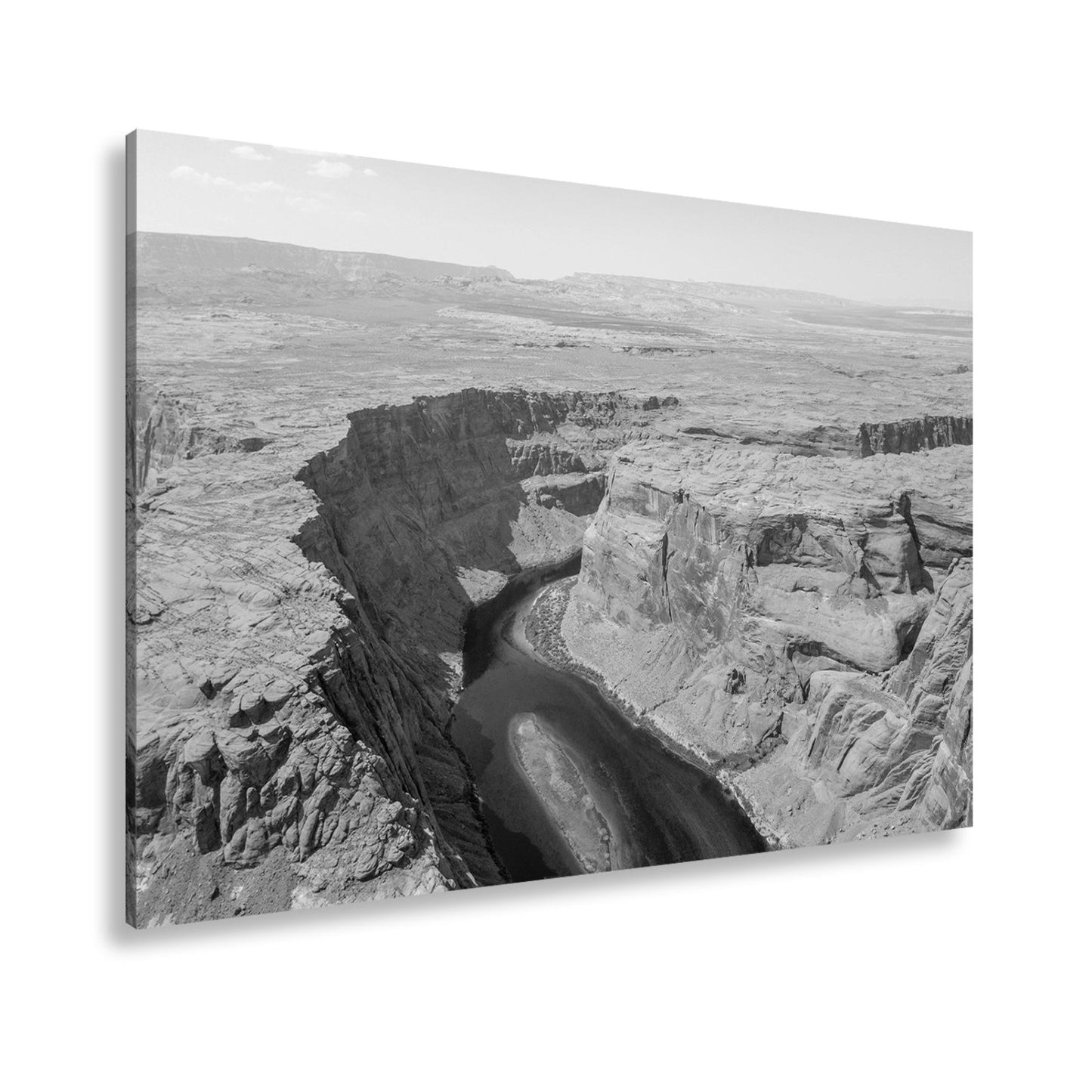 Leinwandbild Canyon XXL – Tiefe Schlucht mit grünem Fluss & Naturgewalt - deyoli
