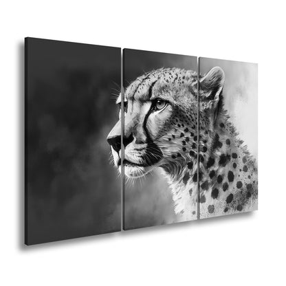 Leinwandbild Cheetahblick – wild, fokussiert und majestätisch gemalt. - deyoli