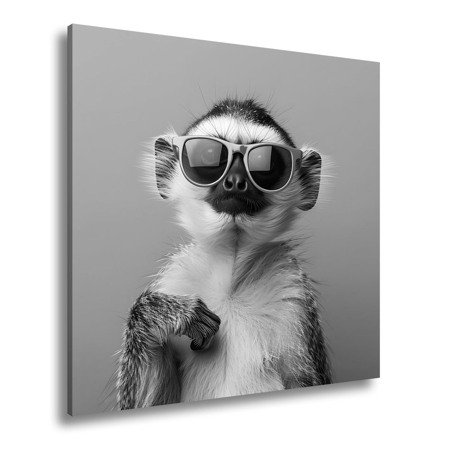 Leinwandbild Cooler Affe mit Sonnenbrille – Stil kennt keine Arten. - deyoli