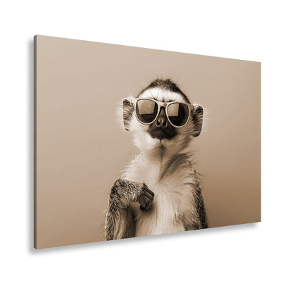 Leinwandbild Cooler Affe mit Sonnenbrille – Stil kennt keine Arten. - deyoli