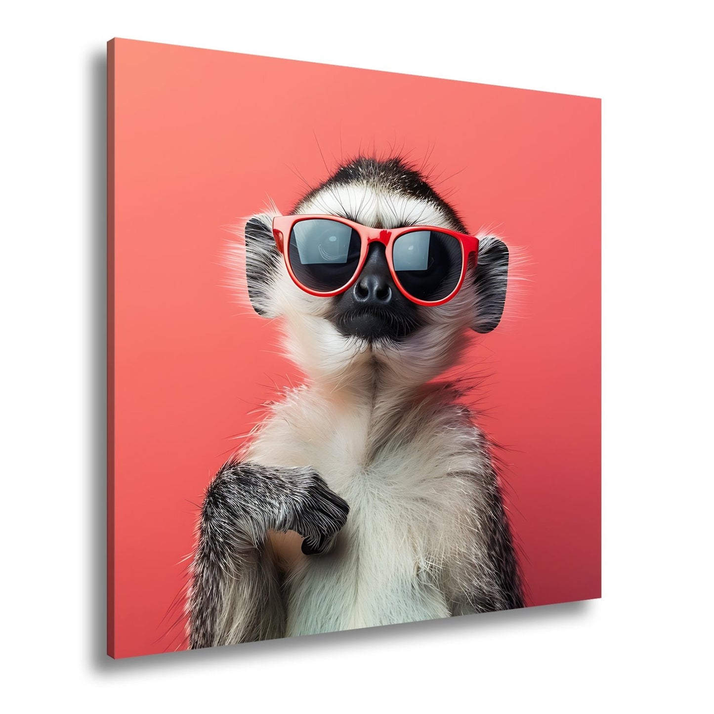 Leinwandbild Cooler Affe mit Sonnenbrille – Stil kennt keine Arten. - deyoli