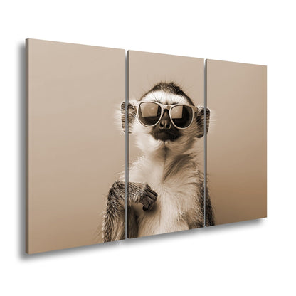 Leinwandbild Cooler Affe mit Sonnenbrille – Stil kennt keine Arten. - deyoli