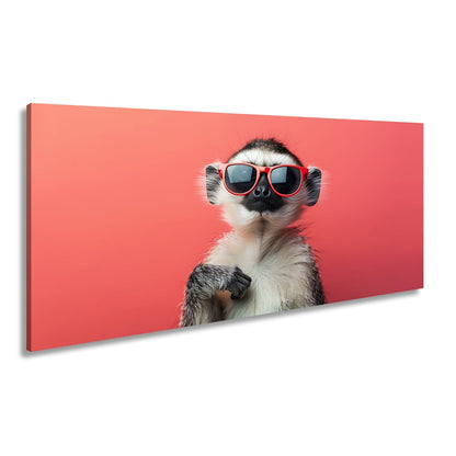 Leinwandbild Cooler Affe mit Sonnenbrille – Stil kennt keine Arten. - deyoli