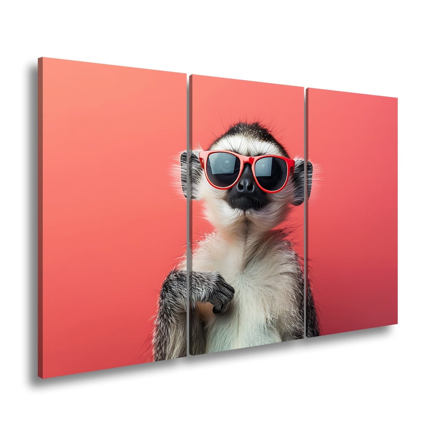 Leinwandbild Cooler Affe mit Sonnenbrille – Stil kennt keine Arten. - deyoli