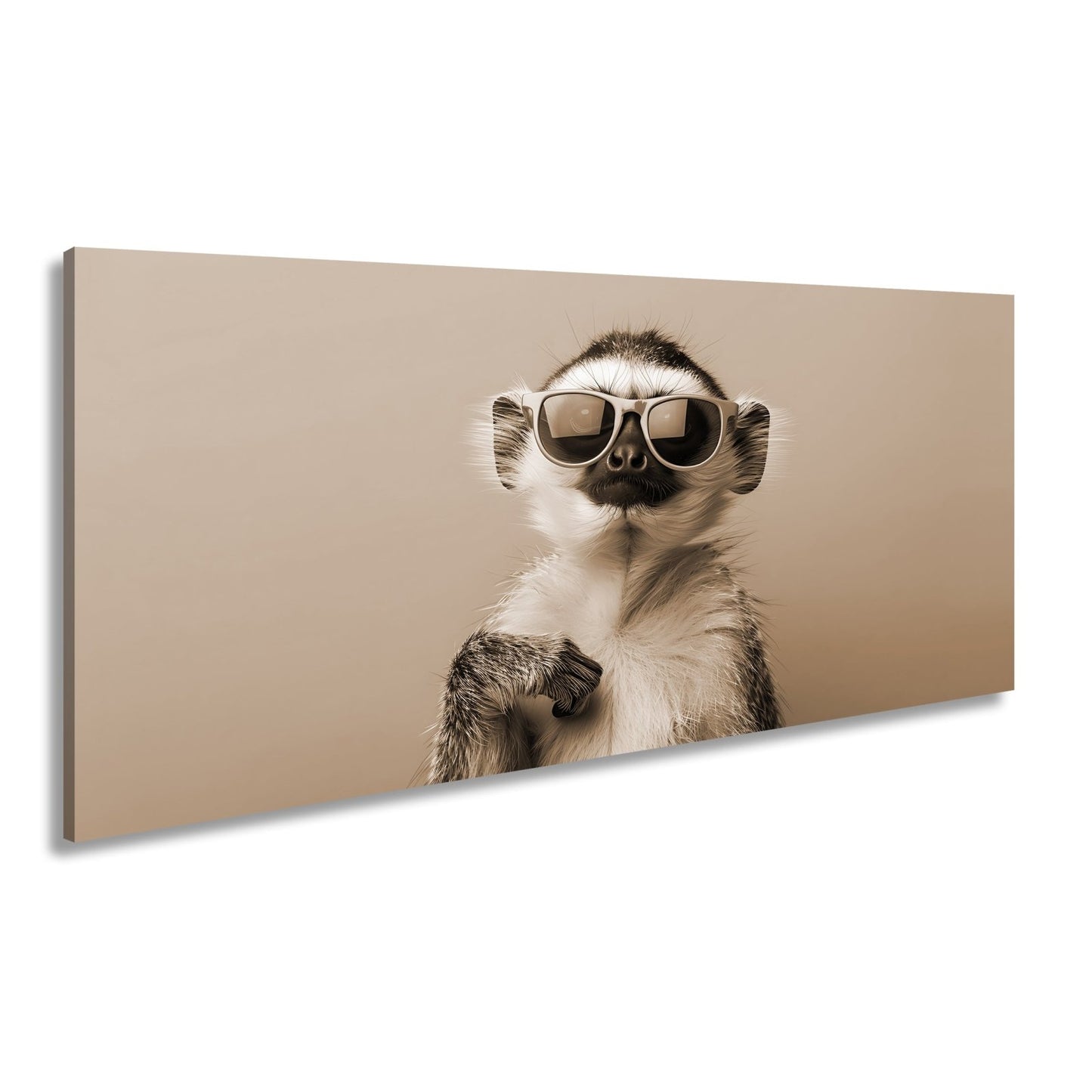 Leinwandbild Cooler Affe mit Sonnenbrille – Stil kennt keine Arten. - deyoli