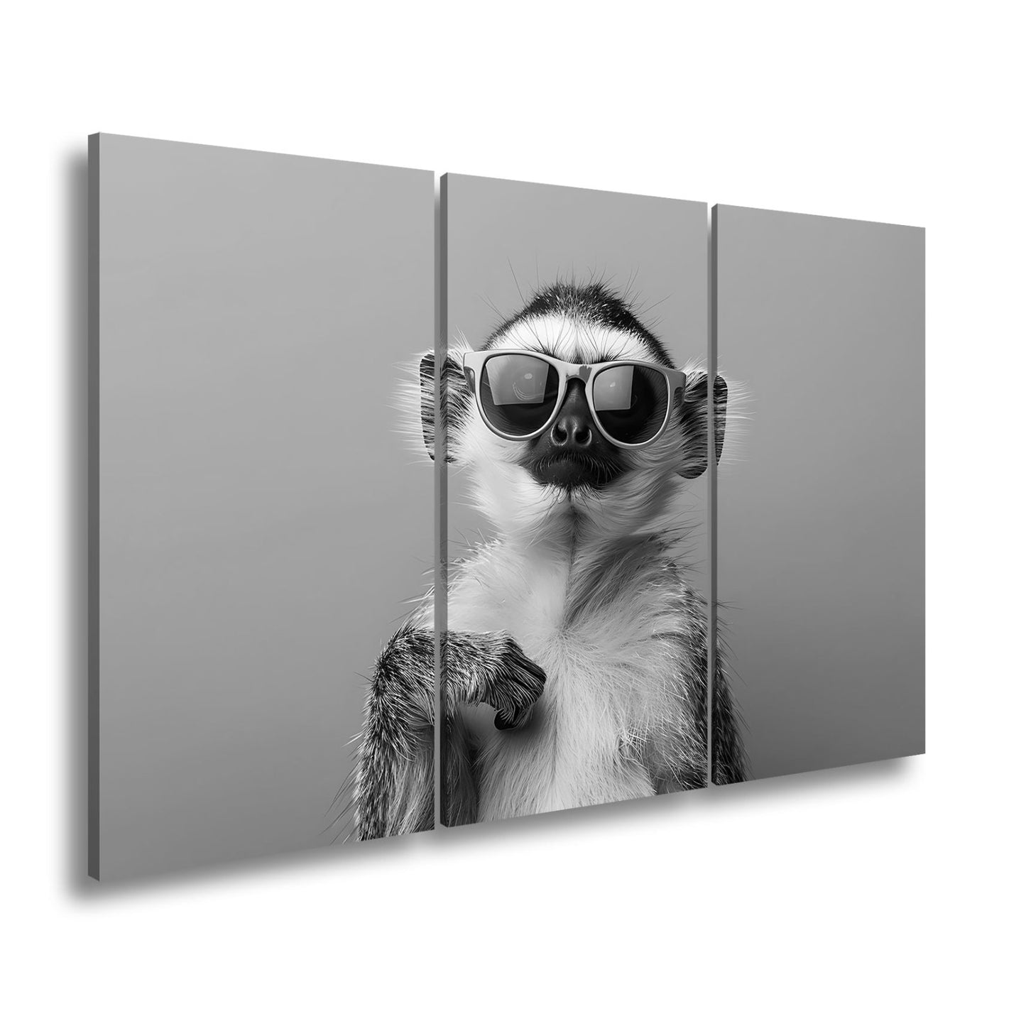Leinwandbild Cooler Affe mit Sonnenbrille – Stil kennt keine Arten. - deyoli