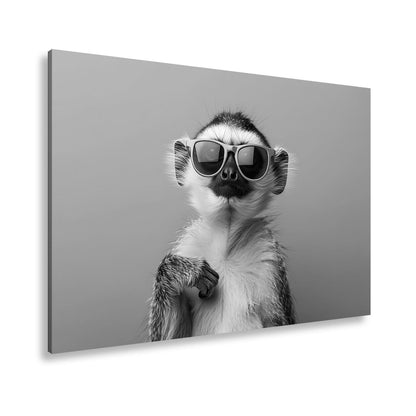 Leinwandbild Cooler Affe mit Sonnenbrille – Stil kennt keine Arten. - deyoli