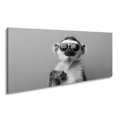 Leinwandbild Cooler Affe mit Sonnenbrille – Stil kennt keine Arten. - deyoli