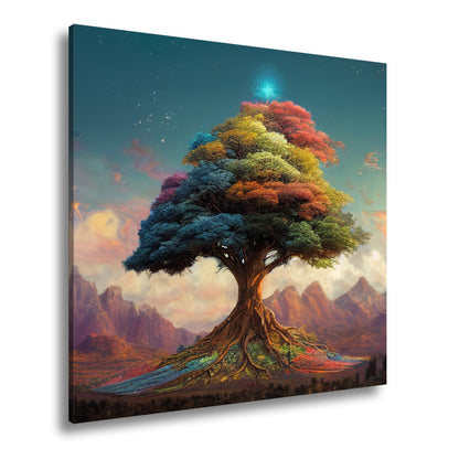 Leinwandbild Der Baum der Farben – ein Märchen aus Licht und Leben. - deyoli
