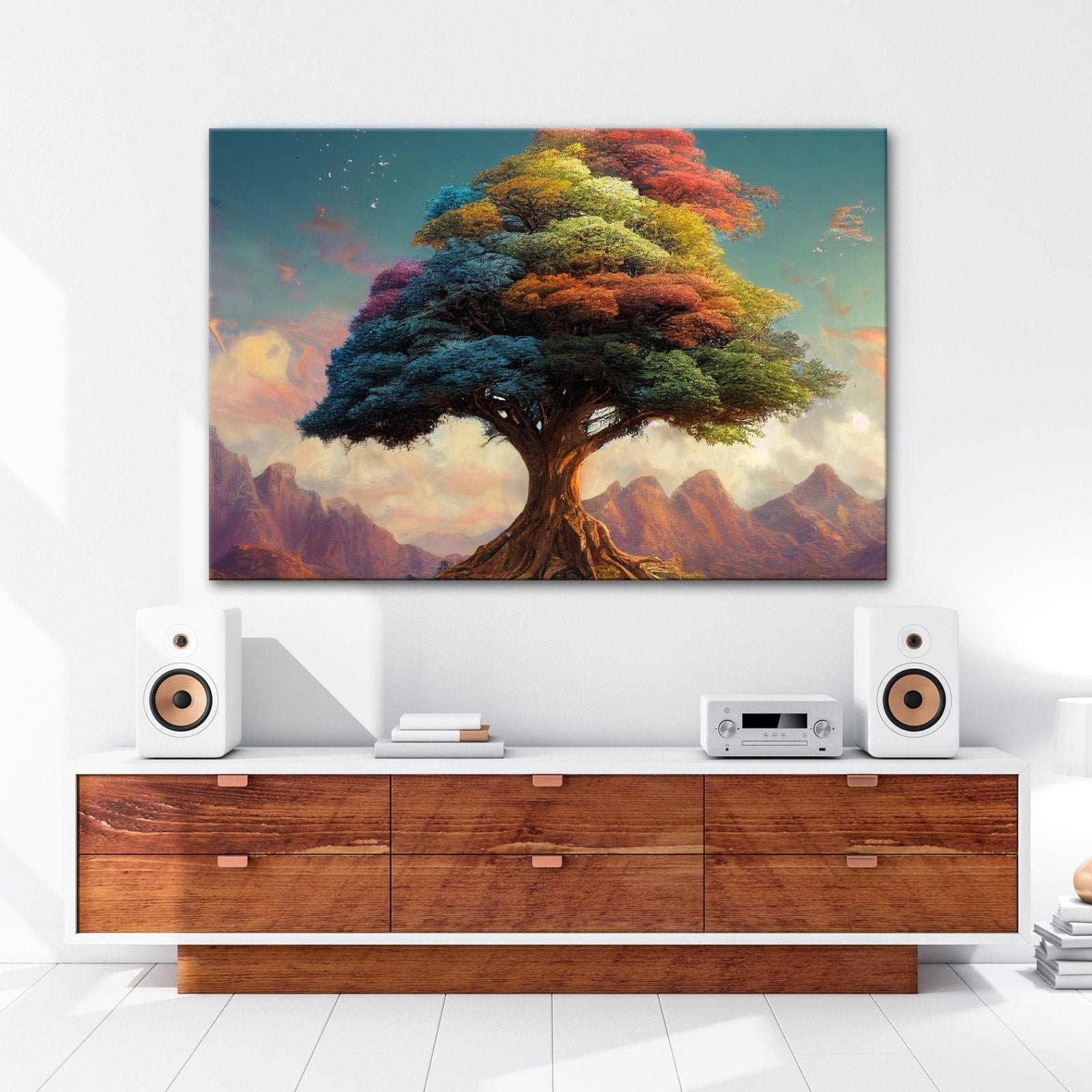 Leinwandbild Der Baum der Farben – ein Märchen aus Licht und Leben. - deyoli