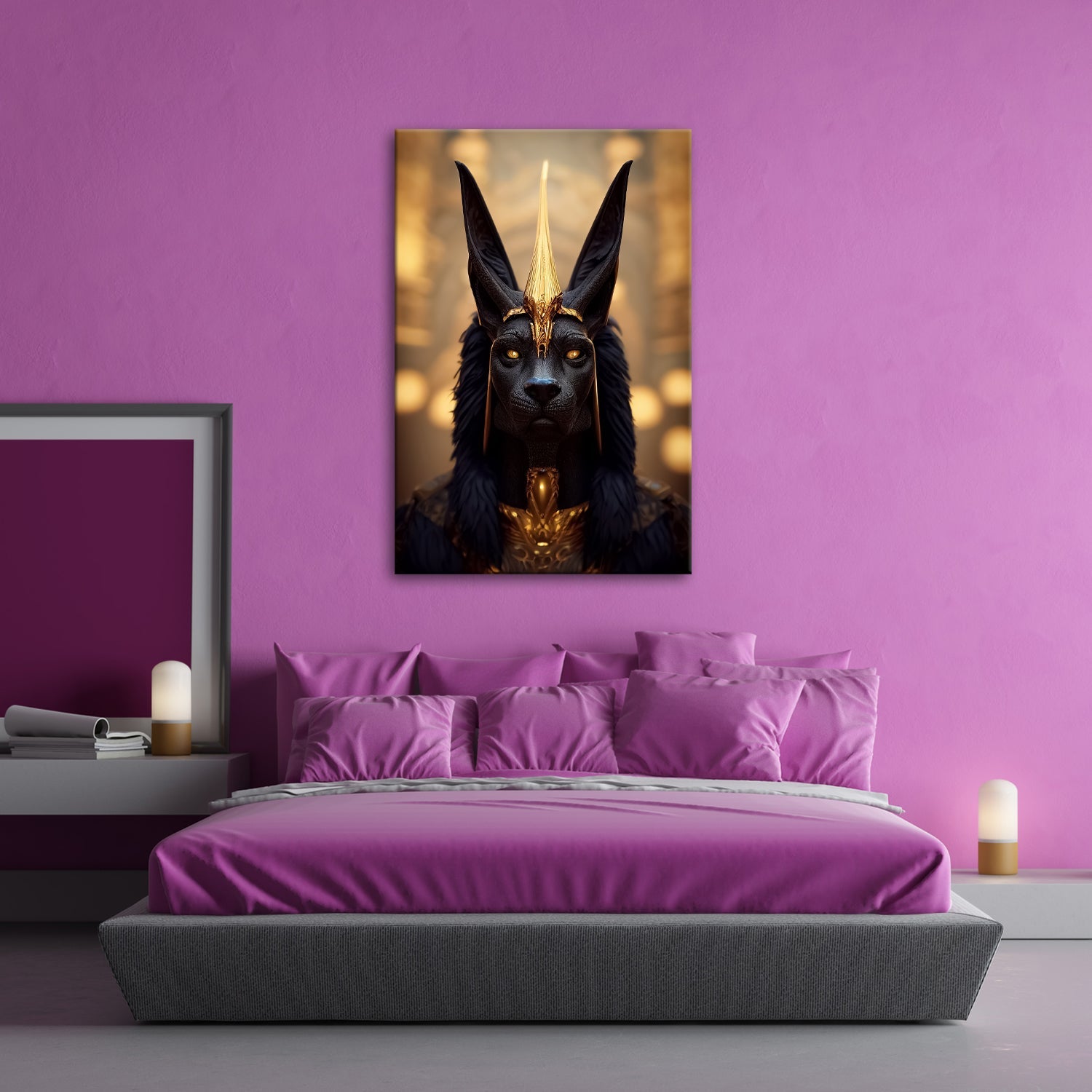 Leinwandbild Der Blick des Anubis – geheimnisvoll, würdevoll, göttlich. - deyoli