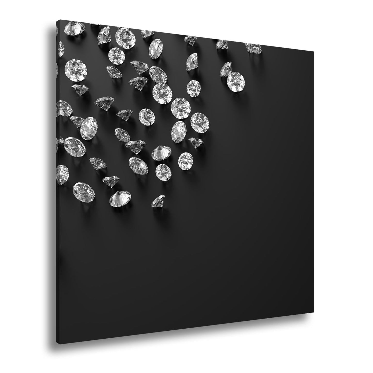 Leinwandbild Diamanten auf Samt – funkelnde Stille im Raum. - deyoli