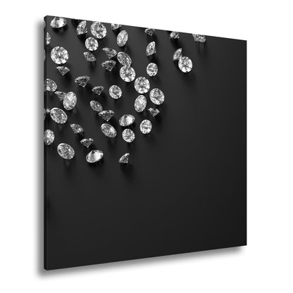 Leinwandbild Diamanten auf Samt – funkelnde Stille im Raum. - deyoli