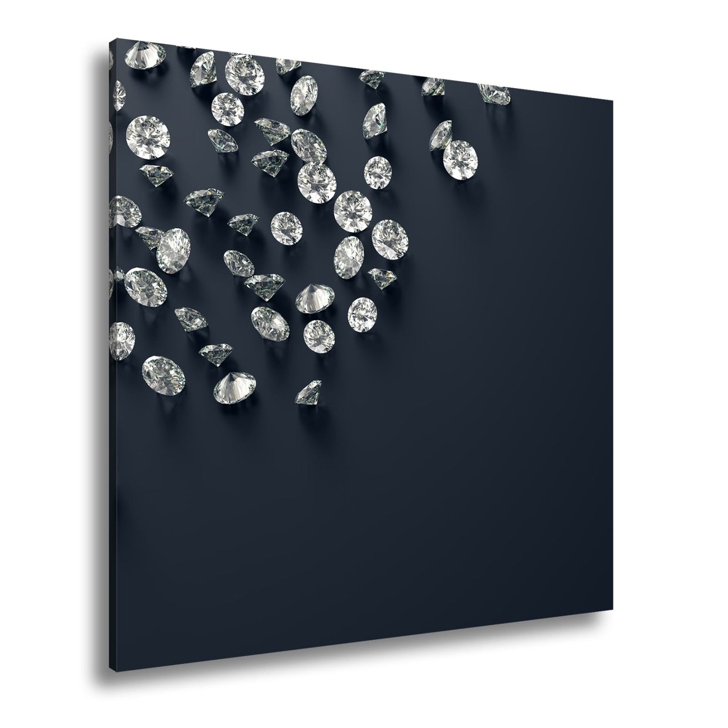 Leinwandbild Diamanten auf Samt – funkelnde Stille im Raum. - deyoli