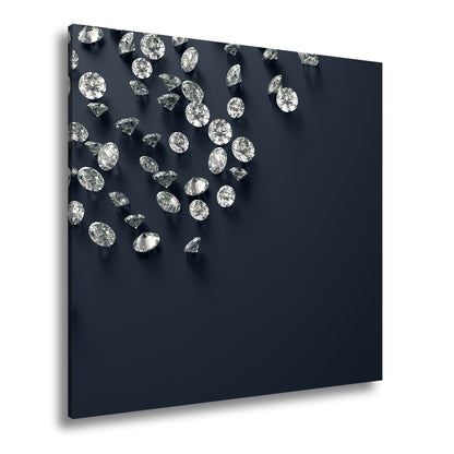 Leinwandbild Diamanten auf Samt – funkelnde Stille im Raum. - deyoli
