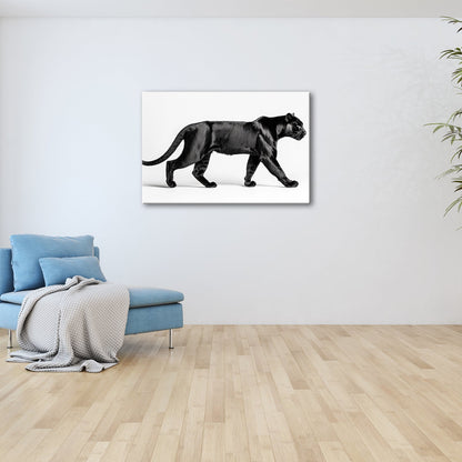 Leinwandbild Die schwarze Eleganz einer lautlosen Jägerin - deyoli