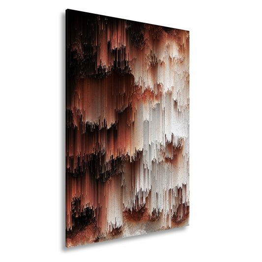 Leinwandbild Digitale Landschaft aus Farbe und Struktur XXL – Abstrakte Kunst - deyoli