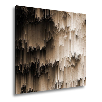 Leinwandbild Digitale Landschaft aus Farbe und Struktur XXL – Abstrakte Kunst - deyoli